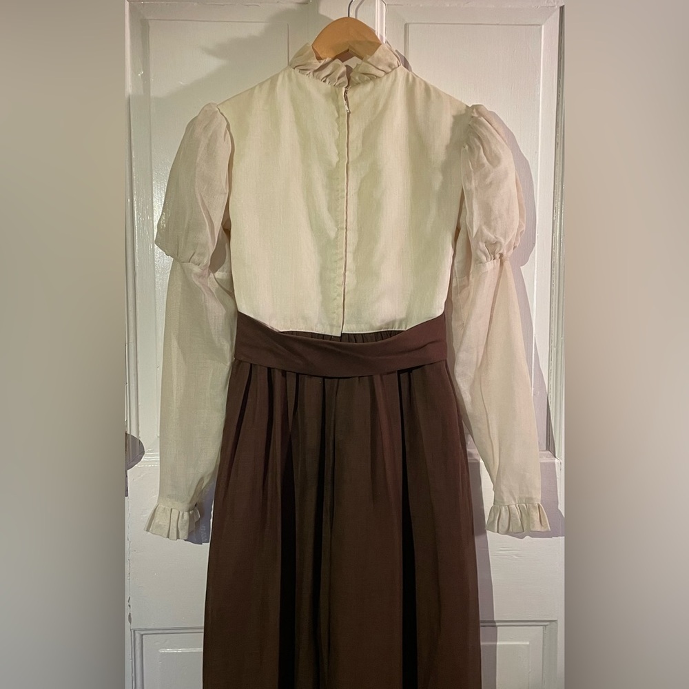 Vintage 70s prairie revival embroidered maxi dress, size XS-S range - Picture 7 of 16